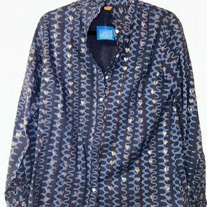 Oliphant Navy and Light Blue Shirt